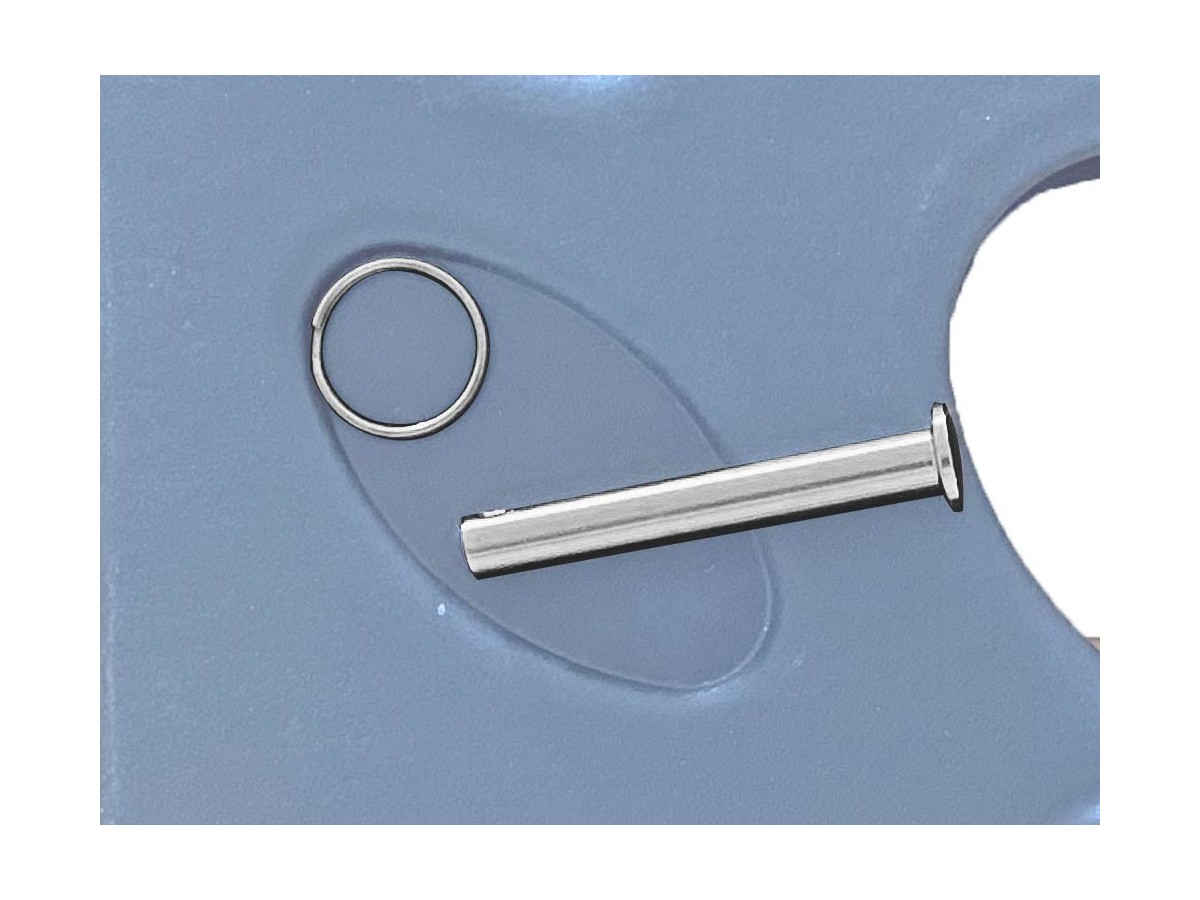 Axe perce et anneau brisé pour tête de safran Fusion/ Pico /Bug marçon yachting