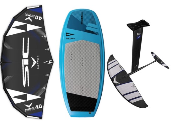 Pack Raptor Launch 5'8 + Aile Raptor  + Foil marçon yachting