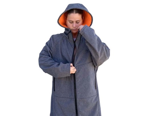 BEACH COAT -GREY/ORANGE  marçon yachting