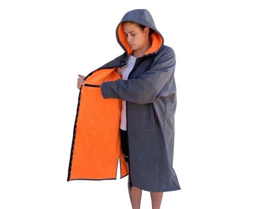 BEACH COAT -GREY/ORANGE  marçon yachting