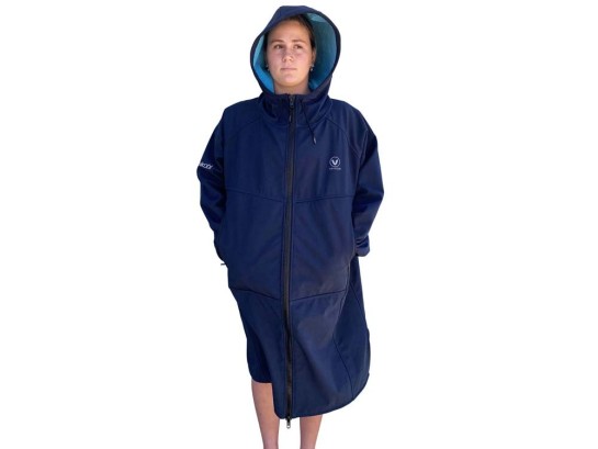 BEACH COAT -NAVY/CYAN marçon yachting