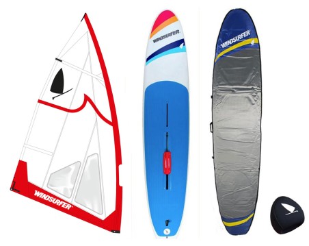 PACK  Windsurfer LT + Voile + Housse + protection dérive marçon yachting