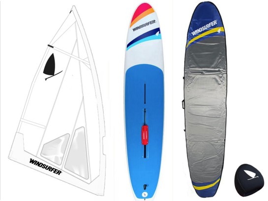 PACK  Windsurfer LT + Voile + Housse + protection dérive marçon yachting