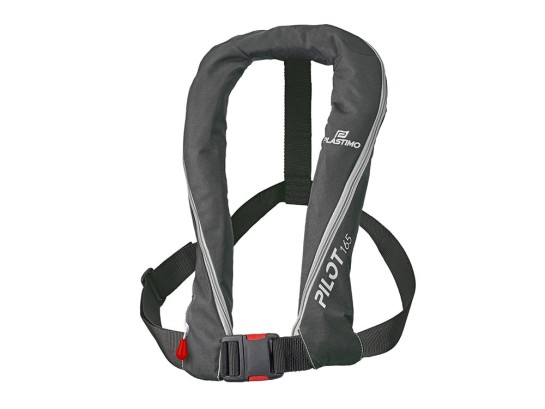 Gilet gonflable Pilot 165 auto noir marçon yachting