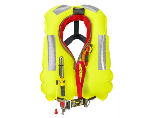 Gilet gonflable Pilot 165 auto noir marçon yachting