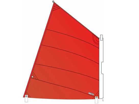 Red Optimist Training Sail – Durable Sleeve Sail for Sailing Schools