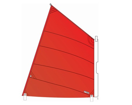 Red Optimist Training Sail – Durable Sleeve Sail for Sailing Schools