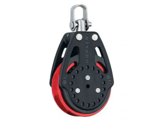 57mm Ratchamatic® Block — Swivel, Red Sheave  marçon yachting