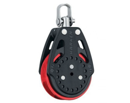 57mm Ratchamatic® Block — Swivel, Red Sheave  marçon yachting
