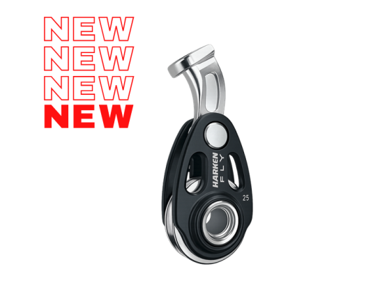 Marçon Yachting - Poulie Harken Fly 25 mm avec clavette hale-bas ILCA