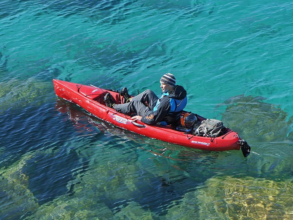 Hobie レボリューション11 Hobie Mirage Revolution 11 Pedal Kayak - Papaya Orange - Melton Tackle